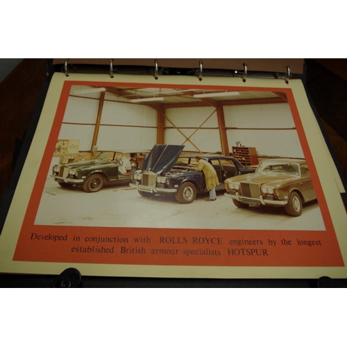 684 - Rolls-Royce: an interesting trade fair large format ring bound photographic brochure, by British arm... 