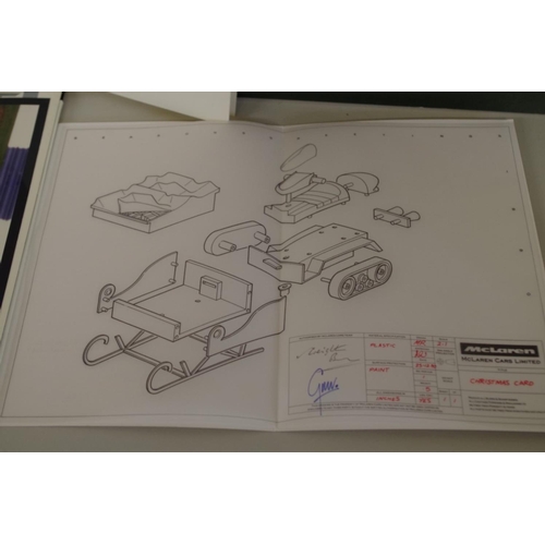 686 - McLaren: a rare F1 road car 1992 official launch invitation; a 1992 greetings card signed Creighton ... 