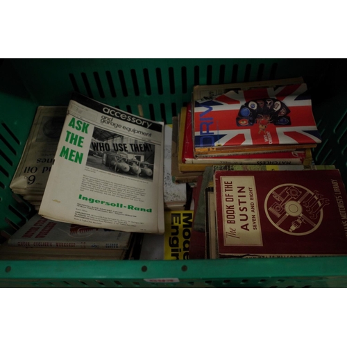 694 - A large collection of motorcycle and automobilia leaflets and publications.