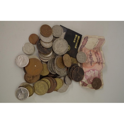 213 - A quantity of British and World coins, to include a few silver examples.