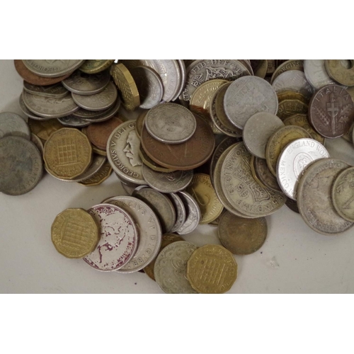 216 - A small quantity of British and World coins; to include an Elizabeth II £5 coin, 2002.... 