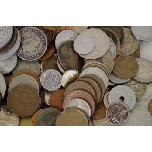 218 - A quantity of 20th century World coins and banknotes.