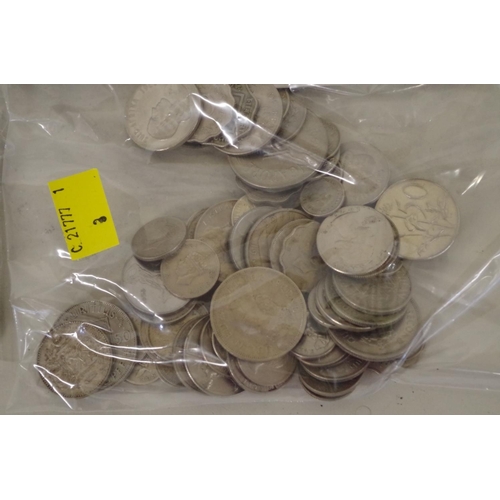 220 - A quantity of British and World coins; to include a Pope Paul Vl silver commemorative medal; ten var... 