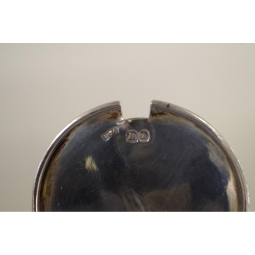 63 - An Irish silver oval salt, by Wakely & Wheeler, Dublin 1922; together with a William IV sil... 