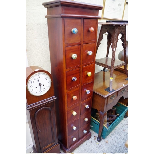 1179 - A mahogany tall and narrow chest of drawers, 42.5cm wide.