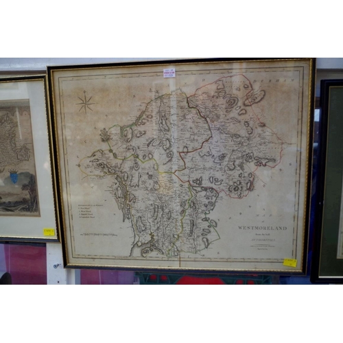 1183 - An antique hand coloured map of Arabia, 31 x 37cm; together with two other old maps. ... 