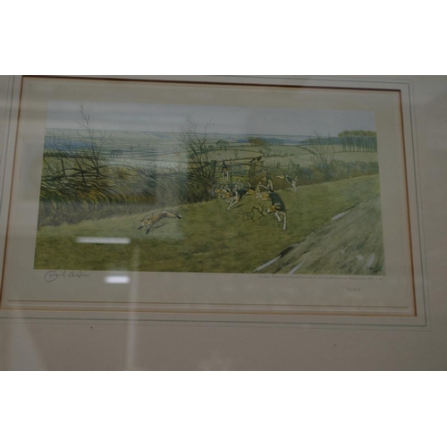 1190 - Cecil Aldin, two fox hunting prints, both signed in pencil and numbered 48 and 150 respectively... 