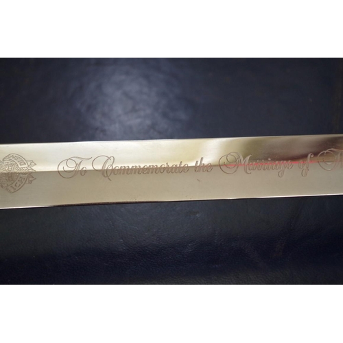 1759 - A limited edition Wilkinson commemorative sword, 'Charles & Diana's wedding', No.0244, no s... 