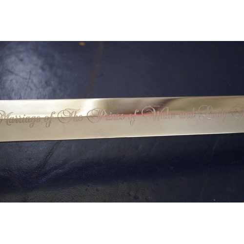 1759 - A limited edition Wilkinson commemorative sword, 'Charles & Diana's wedding', No.0244, no s... 