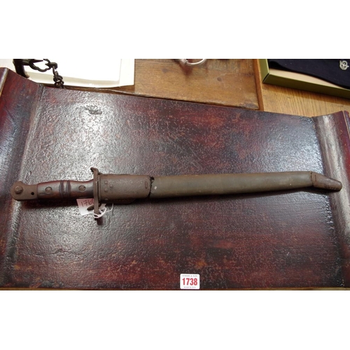 1760A - A World War I U.S Winchester M1917 bayonet, in second pattern scabbard.