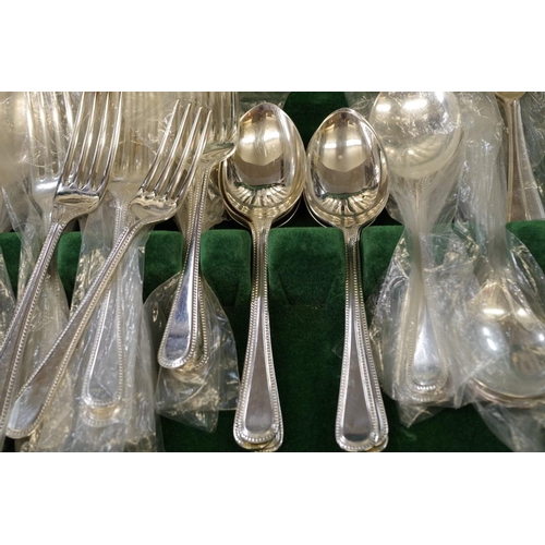 88 - A canteen of electroplated bead edge pattern cutlery for six, by Eden & Payne, Sheffield.... 