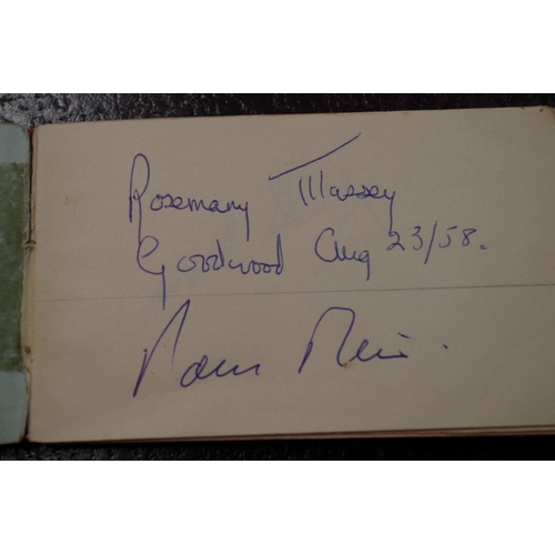 572 - Autograph Album: containing: Carroll Shelby; Roy Salvadori; Graham Hill (2); Dan Gurney; Jimmy Clark... 