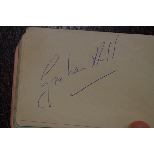 572 - Autograph Album: containing: Carroll Shelby; Roy Salvadori; Graham Hill (2); Dan Gurney; Jimmy Clark... 