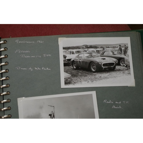 1750 - A 1960s photograph album, including: Goodwood Motor Circuit; London to Brighton run; tennis; Red Arr... 