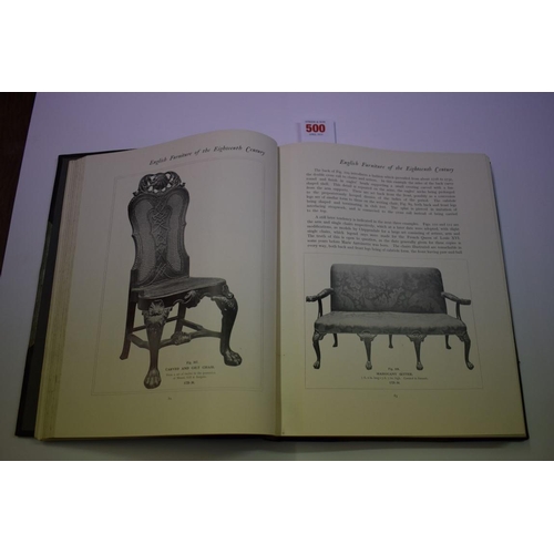 500 - CESCINSKY (Herbert): 'English Furniture of the 18th Century...', London, Waverley Book Company: 3 vo... 