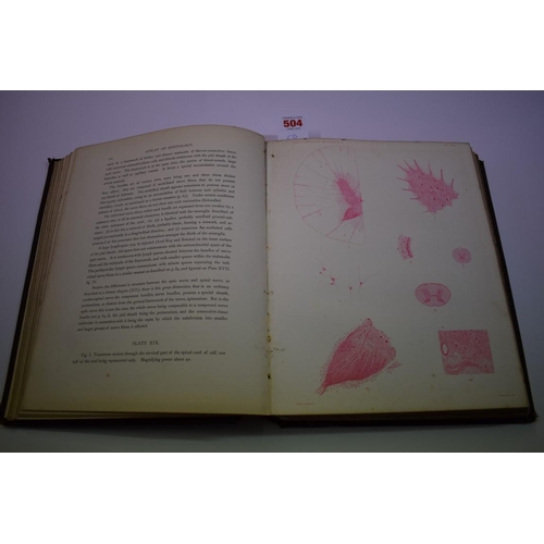 504 - KLEIN (E, MD): 'Atlas of Histology...', London, Smith Elder & Co, 1880: with 48 coloured pl... 