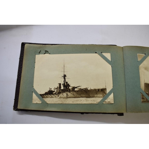 567 - POSTCARD ALBUM: SHIPPING: a good small format album, early 20thc shipping interest, approx 70 cards ... 