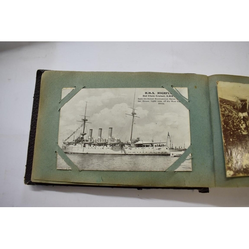 567 - POSTCARD ALBUM: SHIPPING: a good small format album, early 20thc shipping interest, approx 70 cards ... 