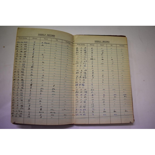 574 - PORTSMOUTH CITY FIRE BRIGADE: vehicle log of Portsmouth City Fire Brigade, late 1950s-early 60s, dai... 