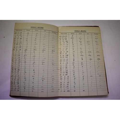 574 - PORTSMOUTH CITY FIRE BRIGADE: vehicle log of Portsmouth City Fire Brigade, late 1950s-early 60s, dai... 