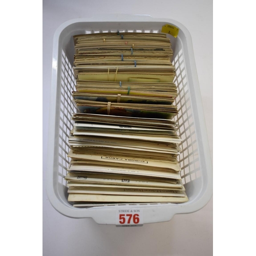 576 - POSTCARDS: mixed collection of approx 450 cards, cross-period topographical, greetings and nove... 