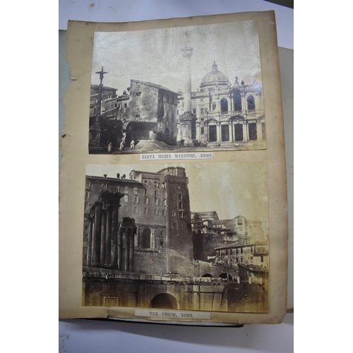 578 - ALBUMS: collection of four 19thc albums, mainly albumen print photographs of Italian & arch... 