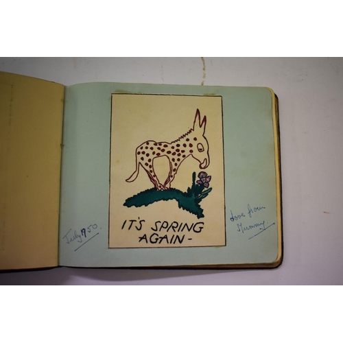 581 - AUTOGRAPH ALBUMS: collection of 6 small format autograph albums, 1930s-40s period, including cu... 