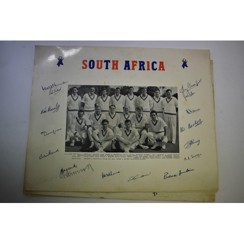 586 - CRICKET: collection of 10 international cricket team souvenirs, early 1960s period inc. Austral... 