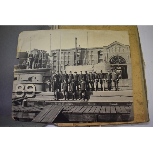 587 - RUSSIA: BALTIC SUBMARINERS IN WORLD WAR I: a very unusual album of photographs compiled by a British... 