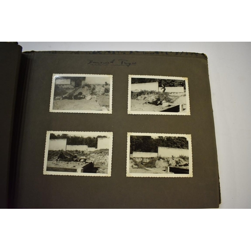 590 - SNAPSHOT ALBUM: British servicemen in post war Germany, album of snapshots corner mounted. (Alb... 