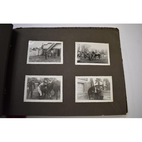 590 - SNAPSHOT ALBUM: British servicemen in post war Germany, album of snapshots corner mounted. (Alb... 