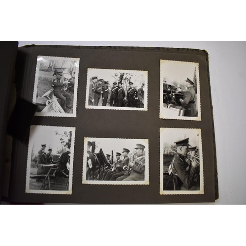 590 - SNAPSHOT ALBUM: British servicemen in post war Germany, album of snapshots corner mounted. (Alb... 