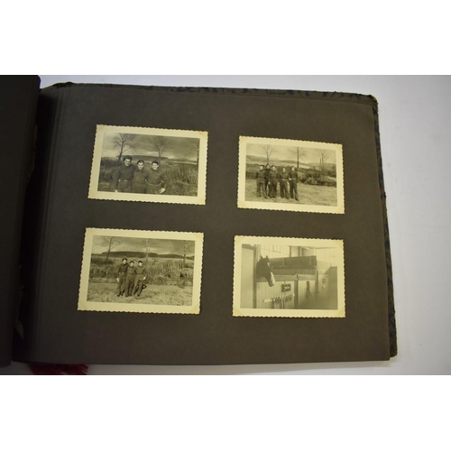 590 - SNAPSHOT ALBUM: British servicemen in post war Germany, album of snapshots corner mounted. (Alb... 