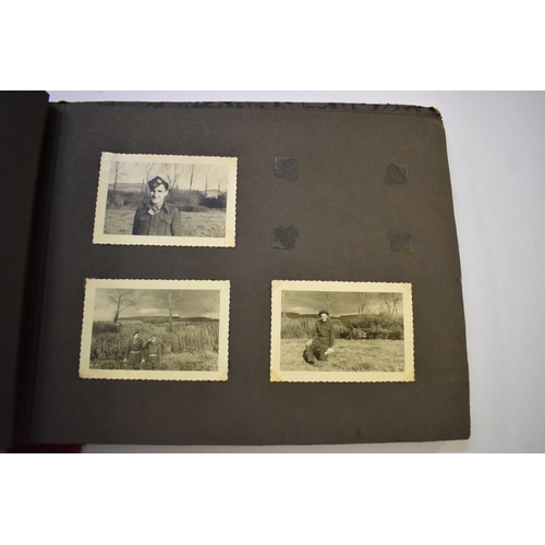 590 - SNAPSHOT ALBUM: British servicemen in post war Germany, album of snapshots corner mounted. (Alb... 