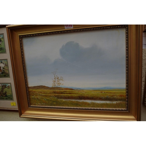 1175 - N Bradley-Carter, 'The Marshland of Westmoreland', signed, oil on board, 29 x 39cm.   ... 