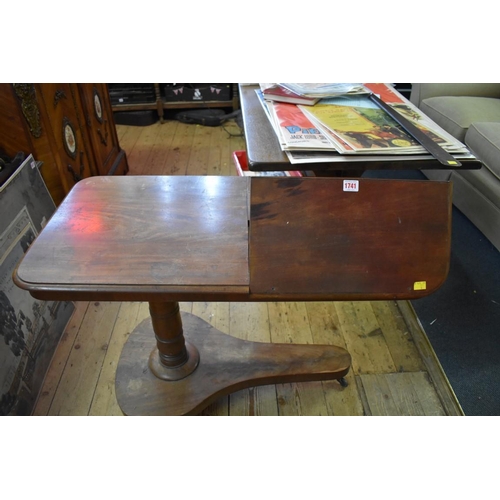 1741 - A 19th century mahogany library adjustable reading table, 94cm wide.  ... 