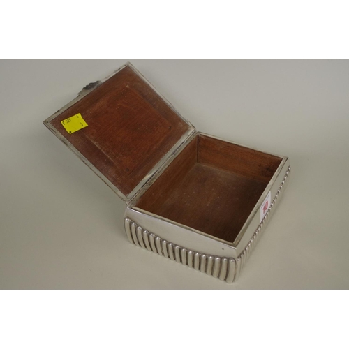 10 - A Spanish silver cigar box, 16.5cm x 12.5cm.