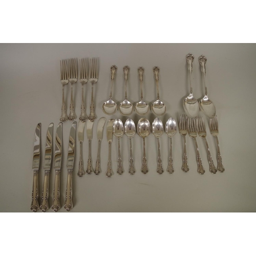 75 - A quantity of sterling silver flatware, 1060g, all in.