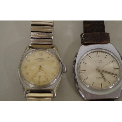 278 - Five various gentlemans wristwatches, to include Lonlay Grand Lux; a Rytima Deluxe; and a Ruhla.... 