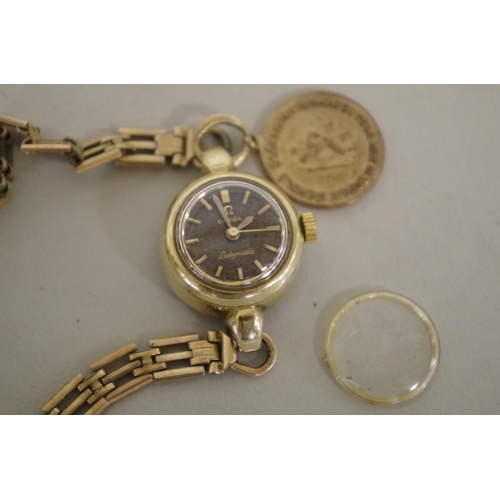 279 - A vintage Omega Ladymatic gold plated wristwatch.