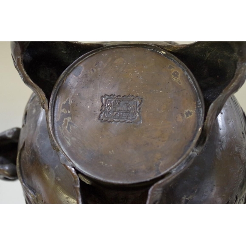 565 - A group of Chinese Archaistic style bronzes, comprising: a large twin handled tripod censer and cove... 