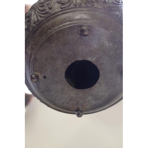 565 - A group of Chinese Archaistic style bronzes, comprising: a large twin handled tripod censer and cove... 