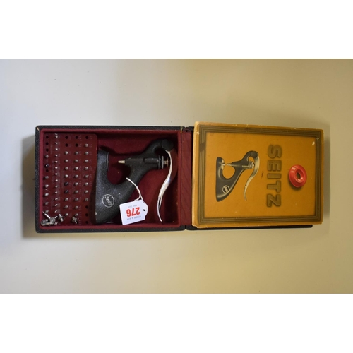 276 - A vintage Pierre Seitz friction jewelling outfit, in fitted box with various attachments, and with o... 