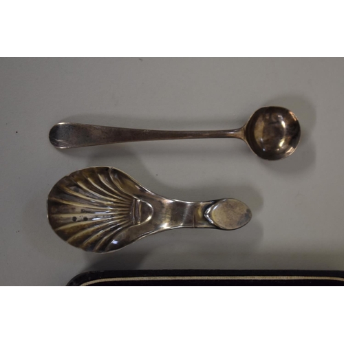 70 - A set of six silver coffee spoons, by Mappin & Webb, Sheffield 1933 & 1935; together with tw... 