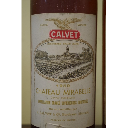 515 - Two bottles of Chateau Mirabelle 1959, Calvet. (2)