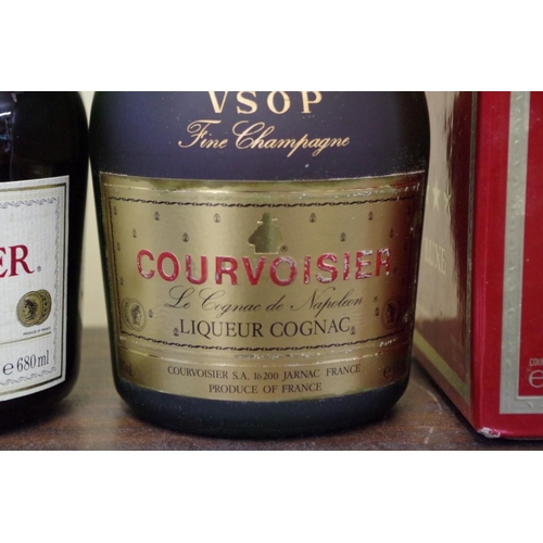 536 - Two 68cl bottles of Courvoisier cognac, comprising VSOP and three star luxe, each in card box. (2)... 