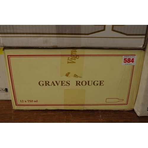 584 - A case of twelve 75cl bottles of Chateau Chantegrive, 2009, in oc. (12)PLEASE NOTE: ADDITIONAL VAT O... 