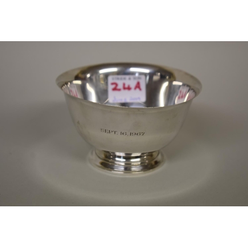 24A - A Tiffany & Co sterling silver bowl, stamped 23614, 6cm, 98g.