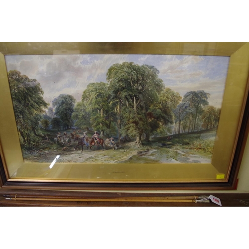 1602 - J E Buckley, 'The Picnic'; 'Returning Home', a pair, each signed and dated 1871, watercolour an... 