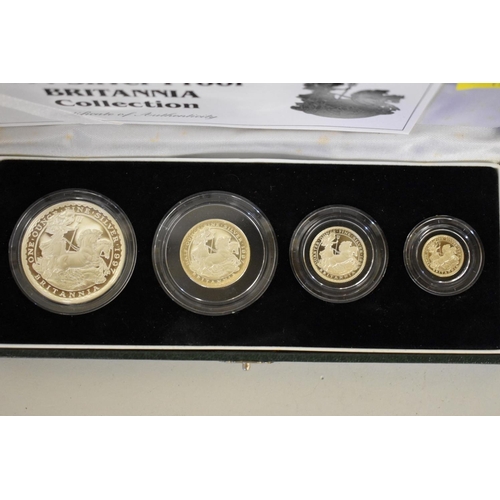 193 - Coins: a cased silver proof Britannia 1997 four coin set.